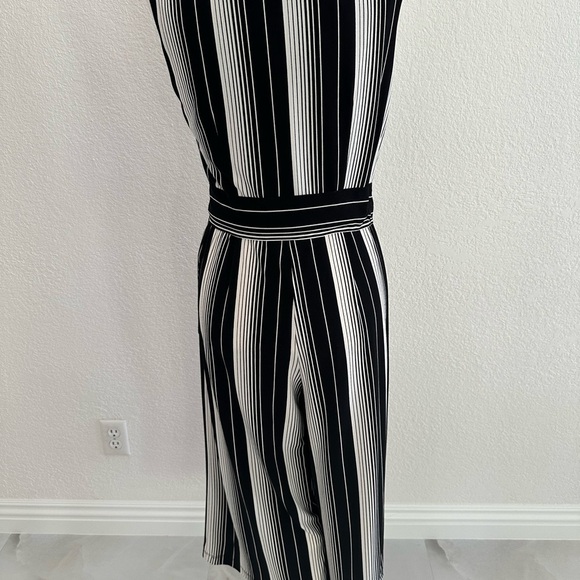 Neiman Marcus Black and Gray Striped Jumpsuit - Picture 4 of 8